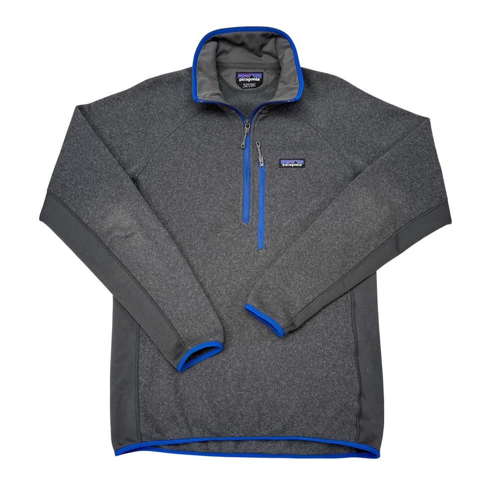 Patagonia Performance‎ Better Sweater Medium Gray Blue 1/4 Zip Fleece Pullover